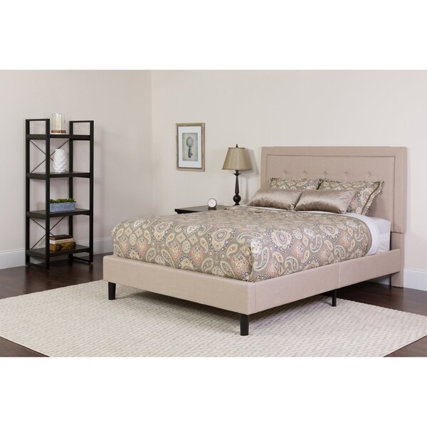Flash Furniture Roxbury Queen Platform Bed Set, Beige SL-BM-19-GG - main